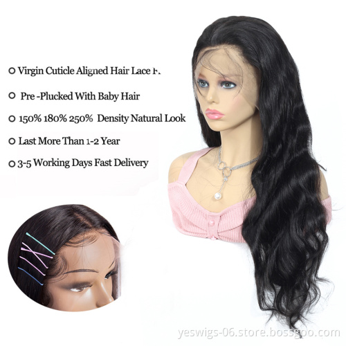 Cheap Raw Indian Hair Body Wave Swiss Lace Wig Bleached Knots,360 Lace Frontal Wig For Black Women,360 Human Hair Lace Front Wig